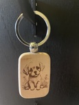 wooden key ring