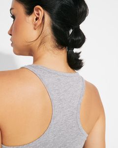 Roly CA6535 - BRENDA Slim-fit tank top with ribbed armholes and loose and rolled ribbed collar