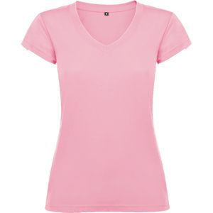 Roly CA6646 - Women's Slim-Fit V-Neck Cotton Tee with Ribbed Finish