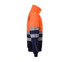 VELILLA V5701 - High visibility two-tone zipped sweatshirt