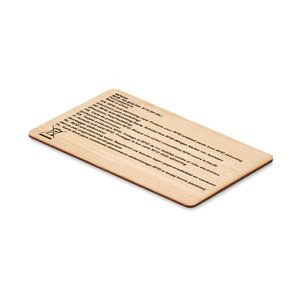 CUSTOS Bamboo RFID Shield Card for Anti-Skimming Protection - GiftRetail MO6200