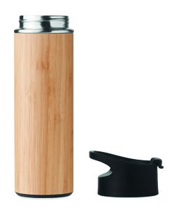 NANDA Eco-Friendly Bamboo Insulated Flask 450ml Leak-Proof - GiftRetail MO6371