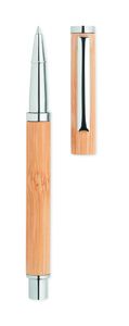 CAIRO Eco-Friendly Bamboo Gel Pen with Stainless Steel - GiftRetail MO6558