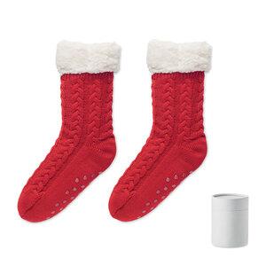 CANICHIE L Cozy Cable Knit Slipper Socks with Sherpa Lining - GiftRetail MO6574