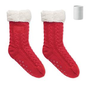 CANICHIE L Cozy Cable Knit Slipper Socks with Sherpa Lining - GiftRetail MO6574
