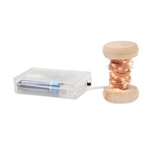 FAIRY LED Warm Yellow LED Fairy Lights String on Wooden Spool - GiftRetail MO6611