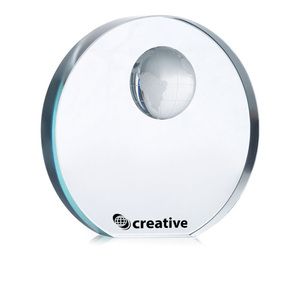MONDAL Elegant Glass Trophy with Globe Design - GiftRetail MO7183