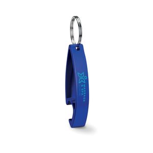 COLOUR TWICES Shiny Aluminium Key Ring Bottle Opener - GiftRetail MO8664