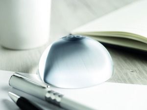 OVALE Elegant Glass Sphere Paperweight and Magnifier