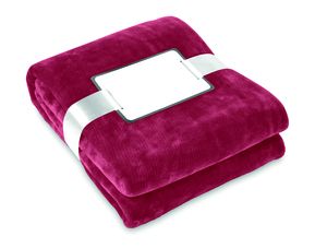 DAVOS Luxurious Flannel Fleece Blanket with Ribbon Wrap - GiftRetail MO9088