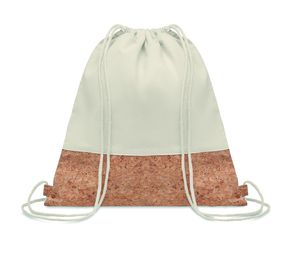 ILLA Eco-Friendly Twill Cotton Cork Drawstring Bag - GiftRetail MO9515