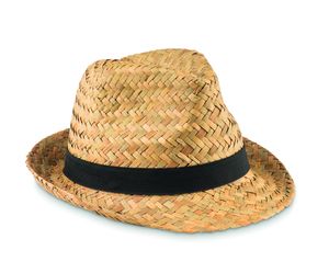 MONTEVIDEO Elegant Natural Straw Hat with Detachable Band - GiftRetail MO9844