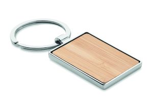 BENDIGO Eco-Friendly Bamboo and Zinc Alloy Key Ring - GiftRetail MO9961