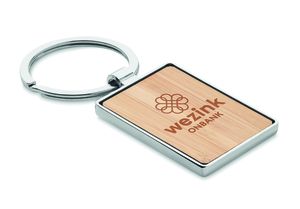 BENDIGO Eco-Friendly Bamboo and Zinc Alloy Key Ring - GiftRetail MO9961