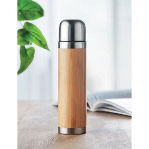 CHAN BAMBOO Eco-Friendly Bamboo Insulated Stainless Steel Flask - GiftRetail MO9991