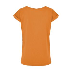 Build Your Brand BY021 - Women's Cotton Jersey T-Shirt with Folded Sleeves