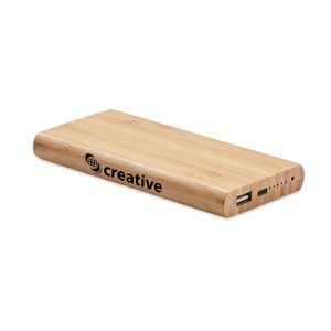 ARENA C Eco-Friendly Bamboo 6000mAh Wireless Power Bank - GiftRetail MO6815