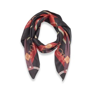 VICTORIA Eco-Friendly Patterned Satin Shawl 90x90CM - GiftRetail MO2074