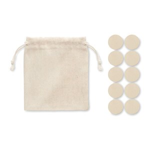 TOPOS Handcrafted Wooden Tic Tac Toe with Cotton Pouch - GiftRetail MO6954