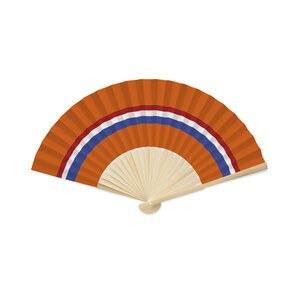 FUNFAN Bamboo Hand Fan with Decorative Flag Design - GiftRetail MO2244