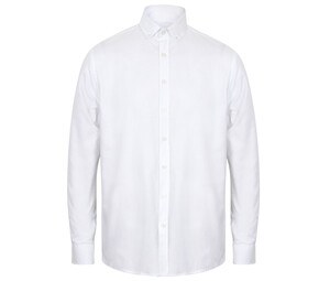 HENBURY HY512C - MODERN OXFORD LONG SLEEVED SHIRT - CLASSIC FIT