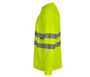 VELILLA V35614 - COTON/POLYESTER LS HIGH VISIBILITY T-SHIRT