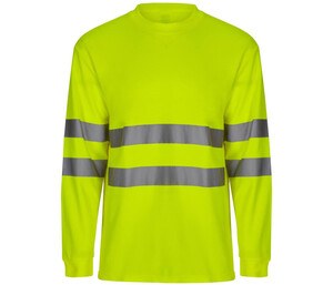VELILLA V35614 - COTON/POLYESTER LS HIGH VISIBILITY T-SHIRT