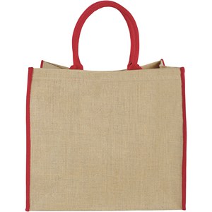 Harry coloured edge jute tote bag 25L - EgotierPro 120182