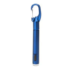 Claps 85053 - Metallic Ballpoint Pen with LED Light and Carabiner
