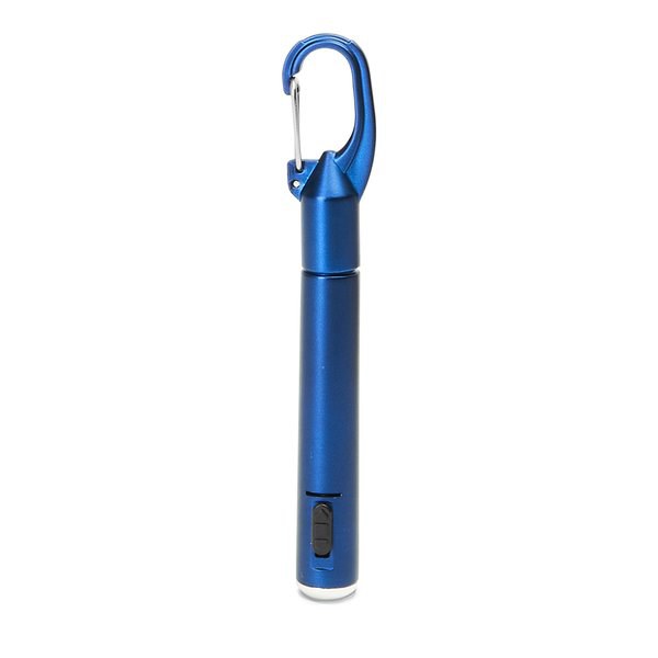 Claps 85053 - Metallic Ballpoint Pen with LED Light and Carabiner