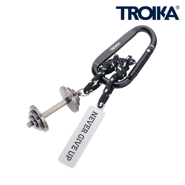 TROIKA KR2409 - Motivational Keyring with Dumbbell Charm