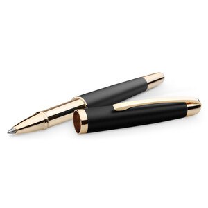 Metal rollerball with gold trim - Egotier 81196