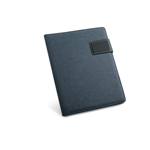 A5 folder in imitation linen and PU with lined pages - Egotier 92066