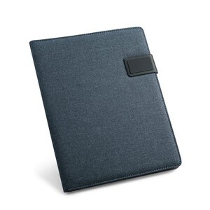 A4 folder in imitation linen and PU with lined pages - Egotier 92067