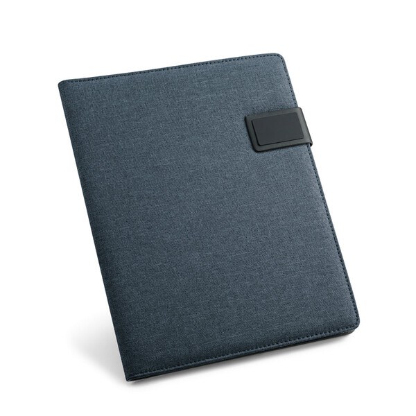 A4 folder in imitation linen and PU with lined pages - Egotier 92067