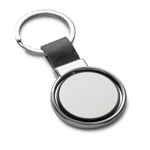 Metal and PU keyring - Egotier 93177