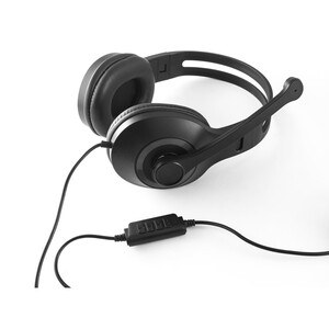 Adjustable headphones with microphone in ABS and PP - Egotier 97088