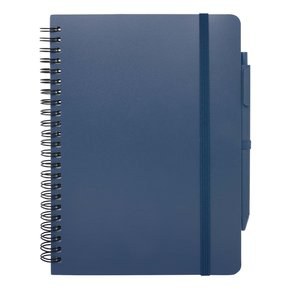 Thalaasa A5 ocean-bound hard cover notebook with ballpoint pen (black ink) - EgotierPro 107901