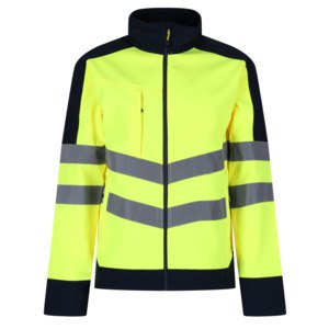 REGATTA RGA625 - HI-VIS PRO TWO TONE 3 LAYER SOFTSHELL