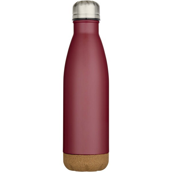 Cove 500 ml double wall vacuum insulated stainless steel water bottle with cork details - EgotierPro 100892