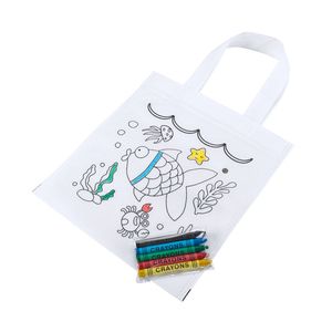 AZOR Non-woven bag with design for colouring - EgotierPro BO7529