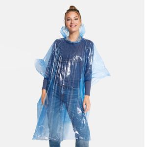 Stamina CB5601 - SHAKA One size transparent rain poncho for adults with hood and arm openings