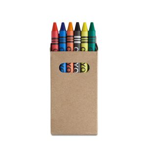 Stamina HW8000 - BOREAL Set of 6 crayons in a recycled cardboard box