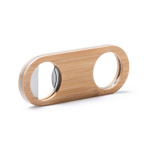 Stamina AB4111 - COLINS Compact design opener made of bamboo with a stainless steel interior and upper die-cast for hanging