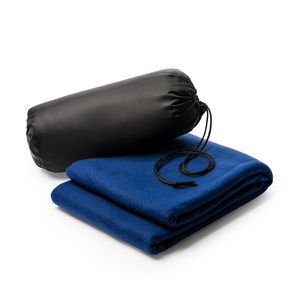BRANDON Fleece blanket made from RPET recycled polyester with practical pouch