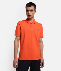 NAPAPIJRI NP0A4GDL - Classic Cotton Polo Shirt with Logo and Ribbed Trims