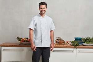 Premier PR902 - Coolchecker® short-sleeved chef's jacket