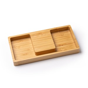 LUKE Wireless Bamboo Charger Tray - EgotierPro CR1055