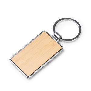 KARBY Bamboo Keychain - Metal Finish - EgotierPro KO1147