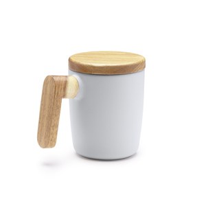 Stamina TZ1130 - LOVET Matte Ceramic Mug w/Bamboo Lid/Handle